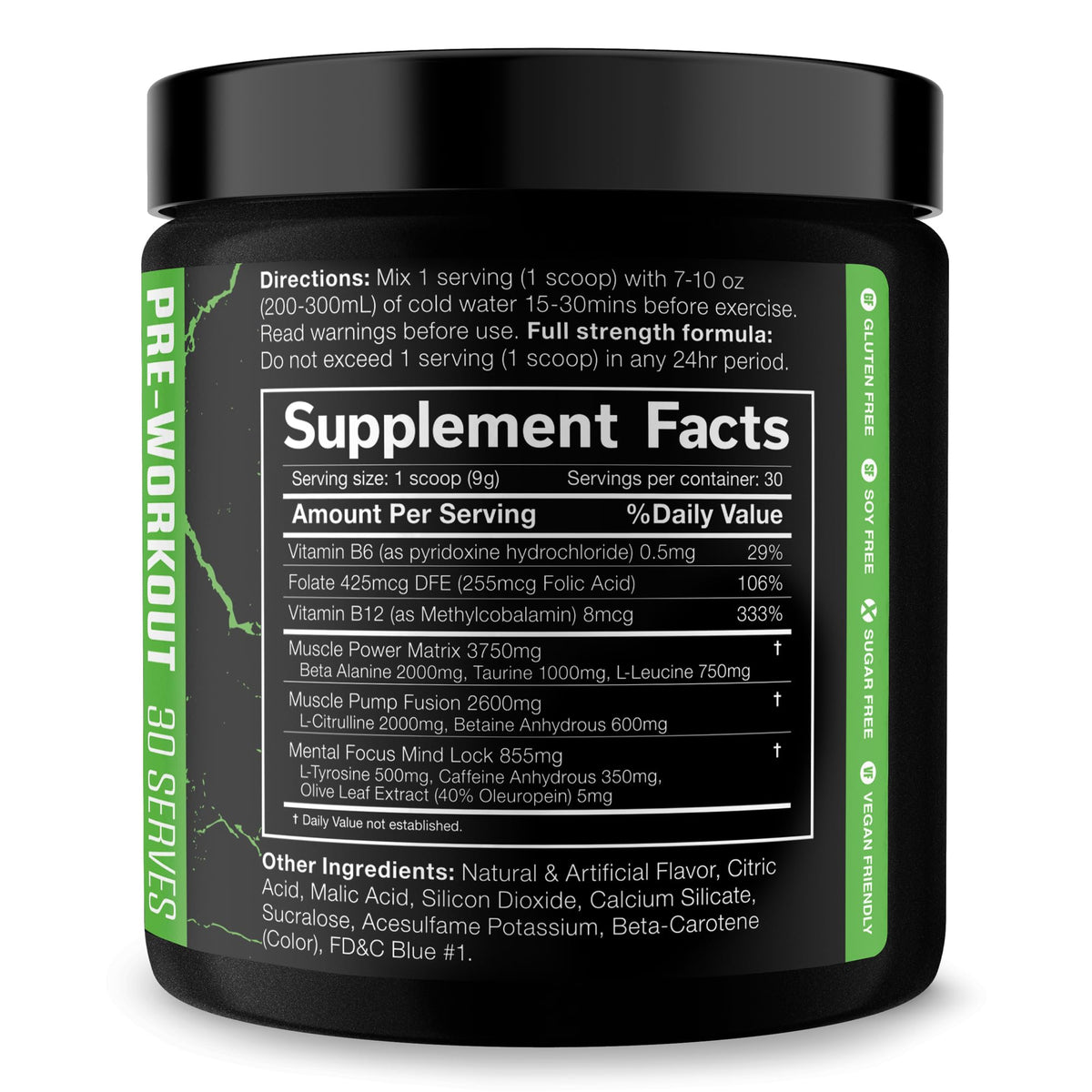 JNX SPORTS The Shadow! Strong Pre Workout, High Stim, 30 Servings