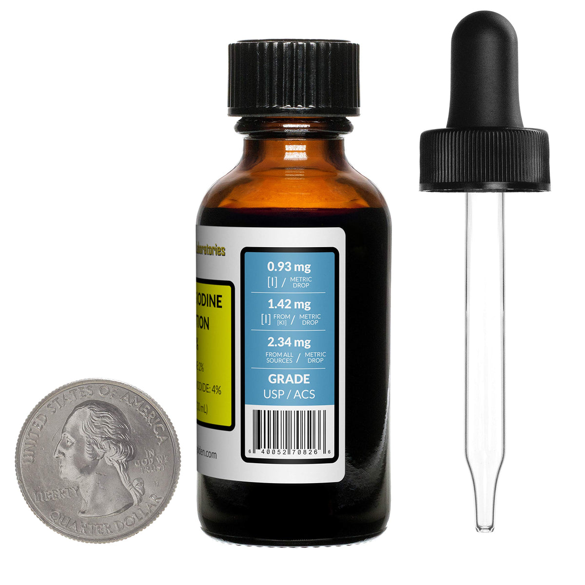 Eisen-Golden Laboratories Lugol's Iodine/Amber Glass Bottle/Free