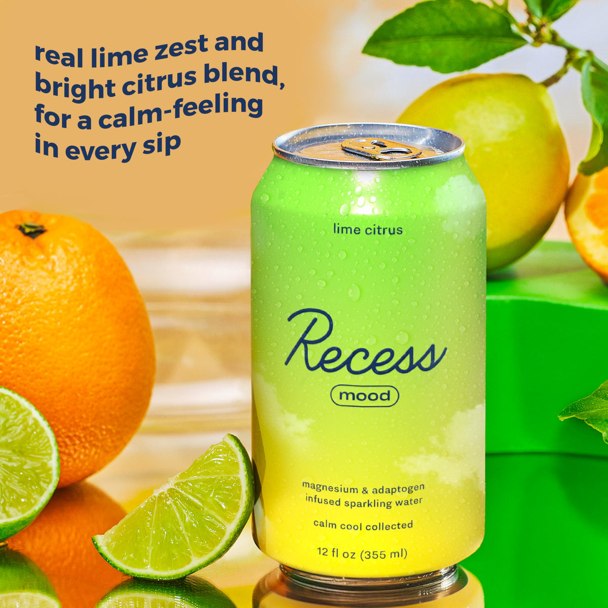Recess Mood Calm Drink Lime Citrus - 12 Pack - image 3