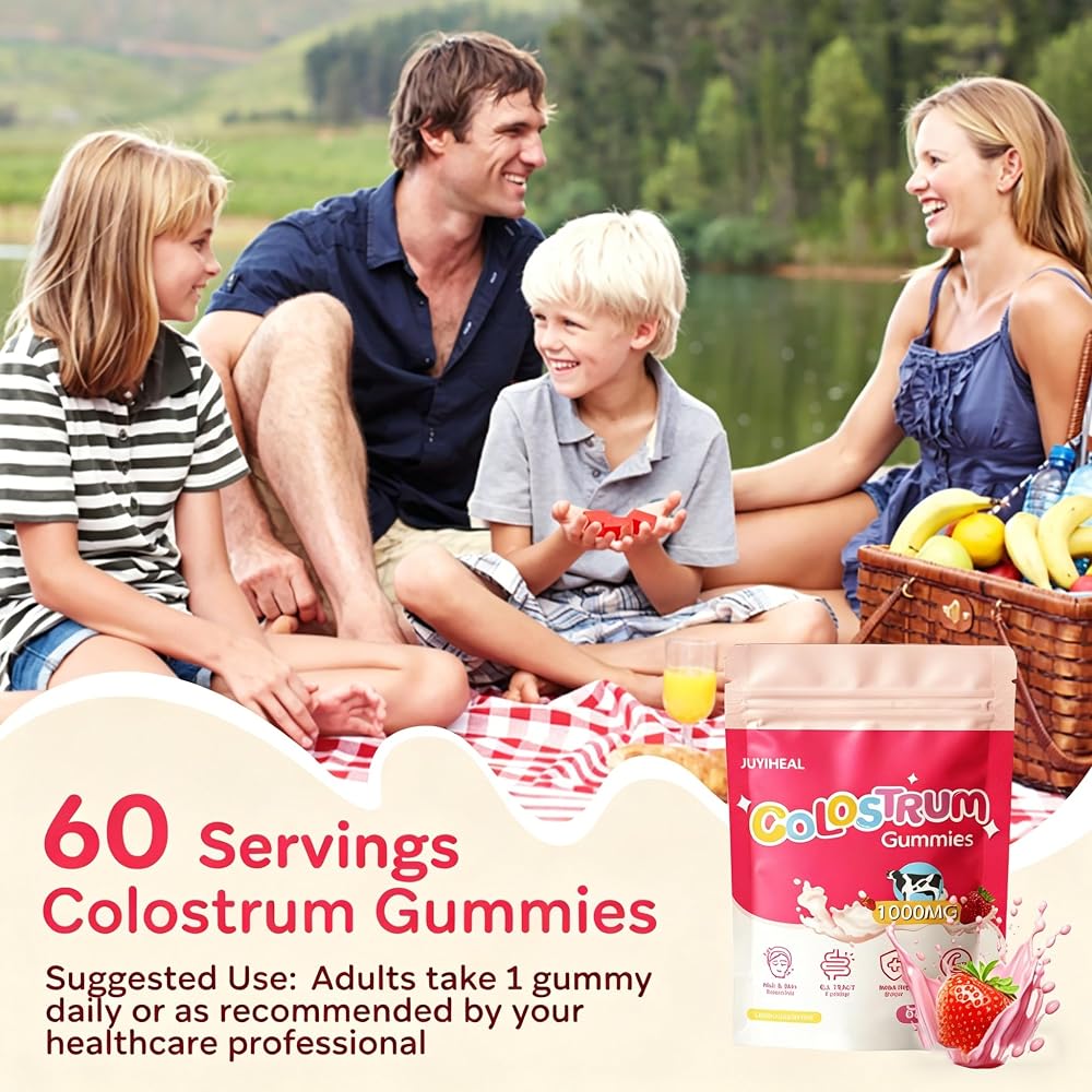 JUYIHEAL Core Bovine Colostrum Gummies Immune Support - 60 Servings - image 5