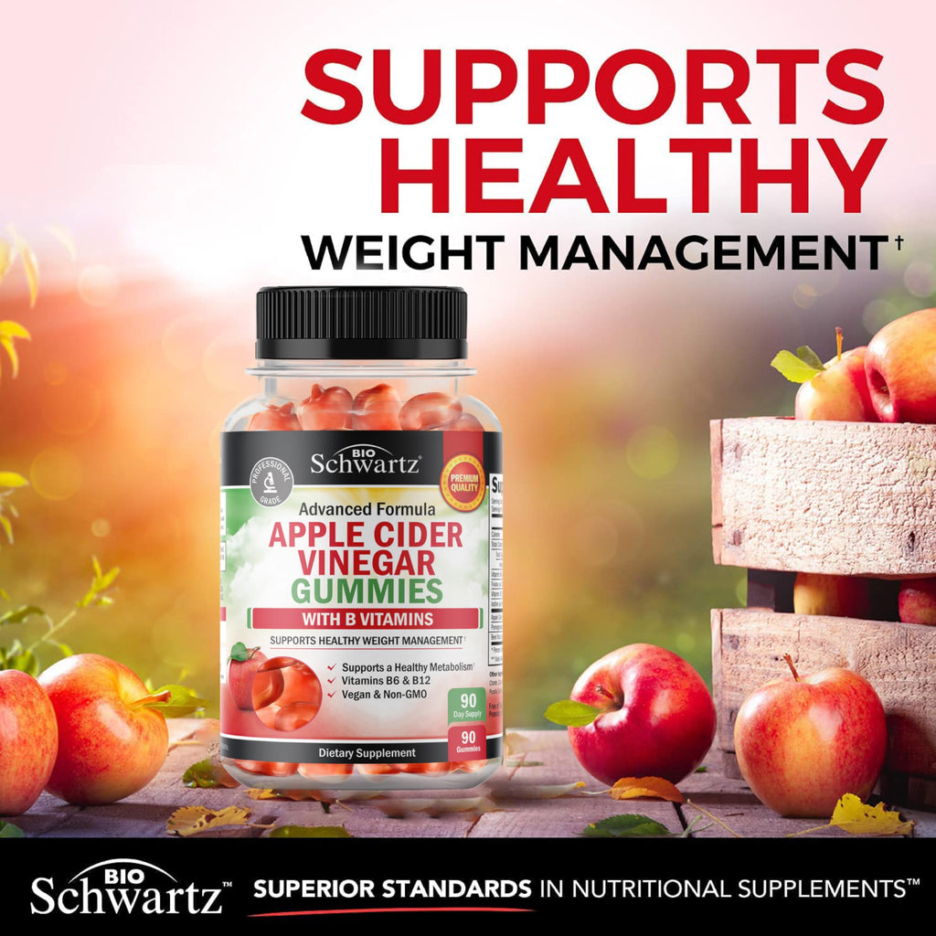 BioSchwartz Apple Cider Vinegar Gummies with Mother - 90 Count - image 4