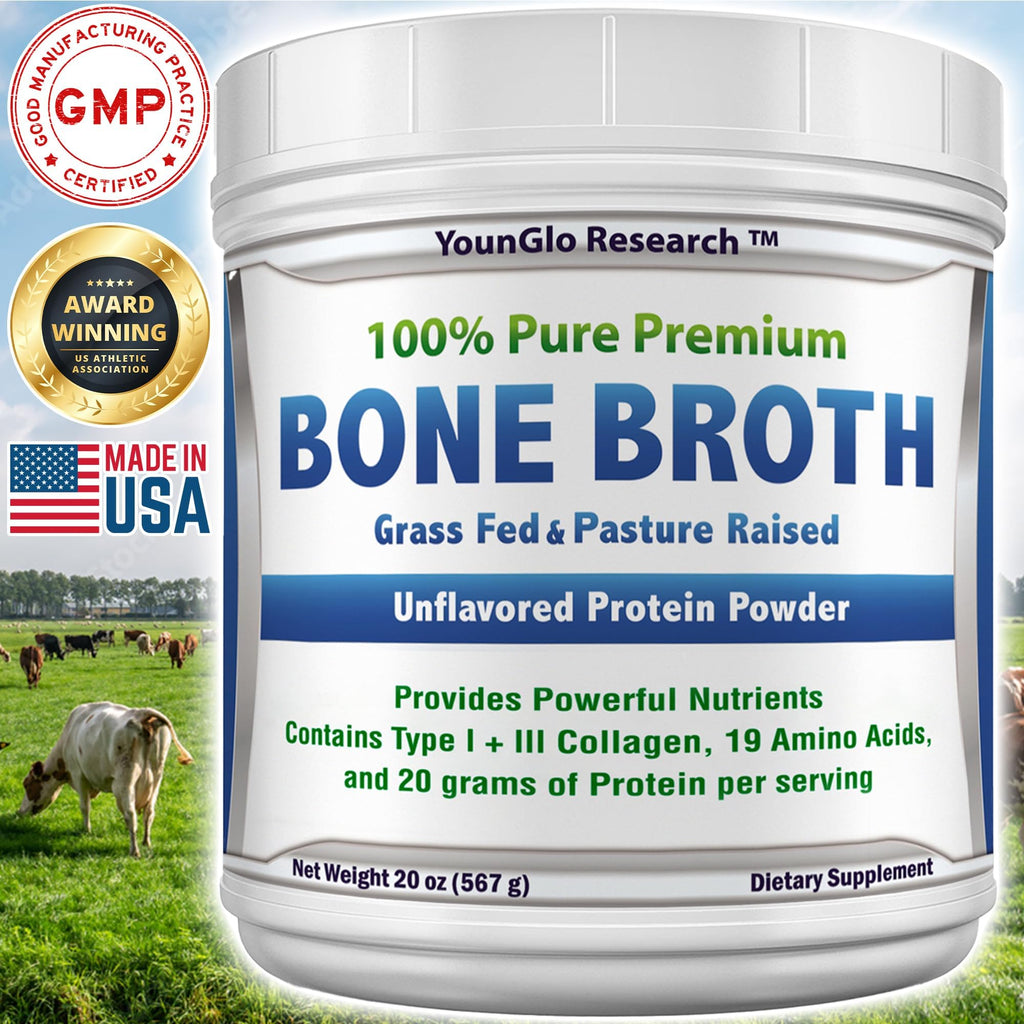 YounGlo Research Bone Broth Beef Protein Powder - 20 oz - image 2