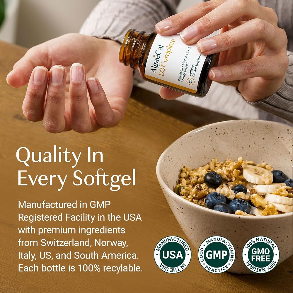 ALGAECAL D3 Complete - Enhanced Immune Support & Bone Health with D3