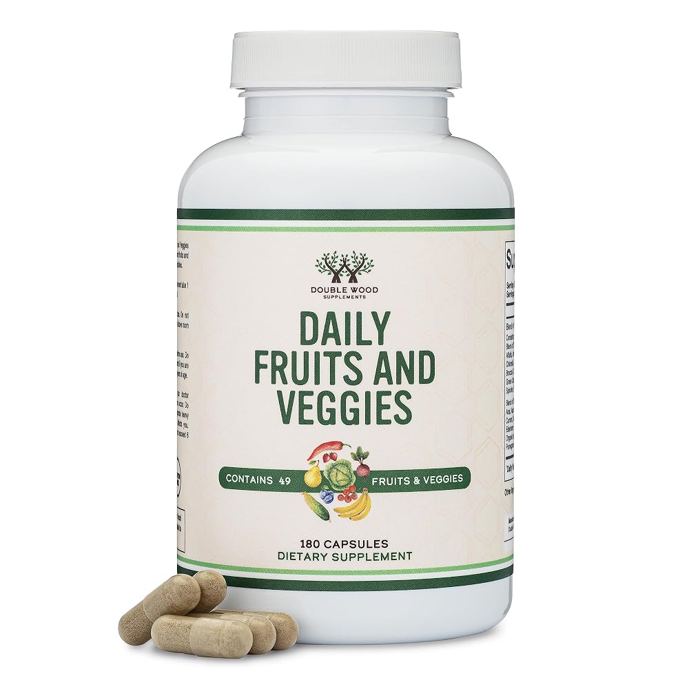Double Wood Supplements Fruits & Veggies Capsules Energy & Digestion - 180 Ct - image 5