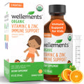 Wellements Organic Kids Immune Support Syrup Vitamin C & Zinc - 4 Fl Oz