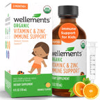 Wellements Organic Kids Immune Support Syrup Vitamin C & Zinc - 4 Fl Oz