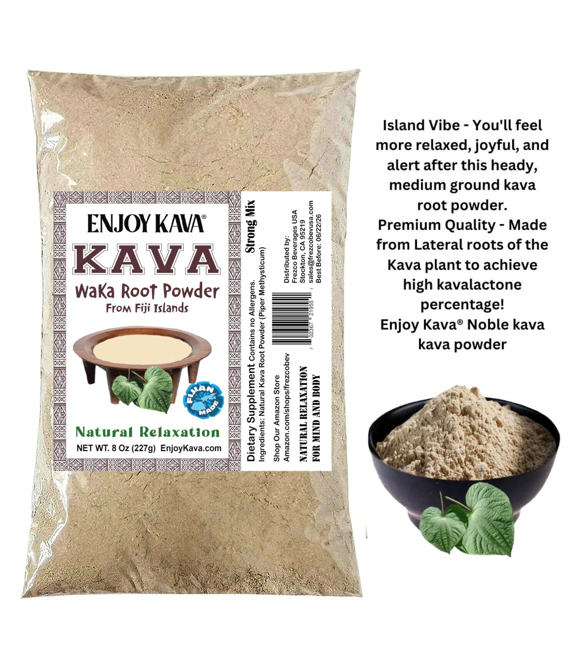 Enjoy Kava Noble Kava Root Powder for Sleep - 8 Oz - image 3