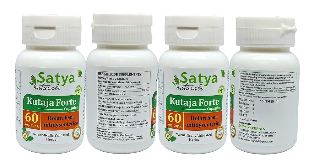 Satya Naturals Kutaja Forte Capsules 500 mg. 60 Veg. Capsule