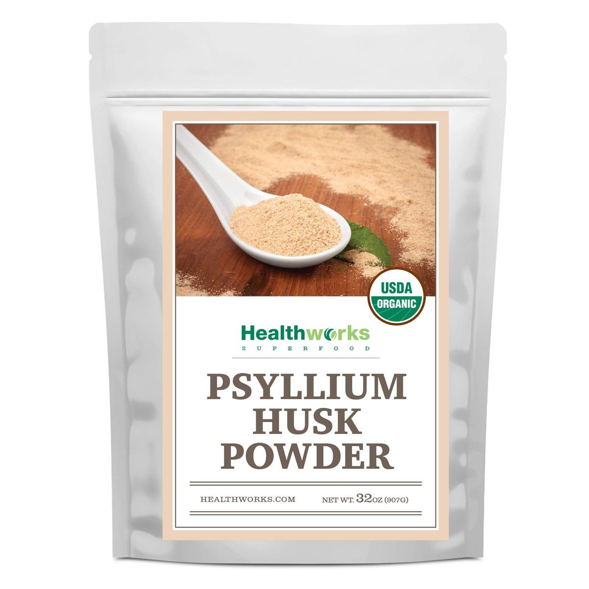 Healthworks Superfoods Organic Psyllium Husk Powder Keto Soluble Fiber