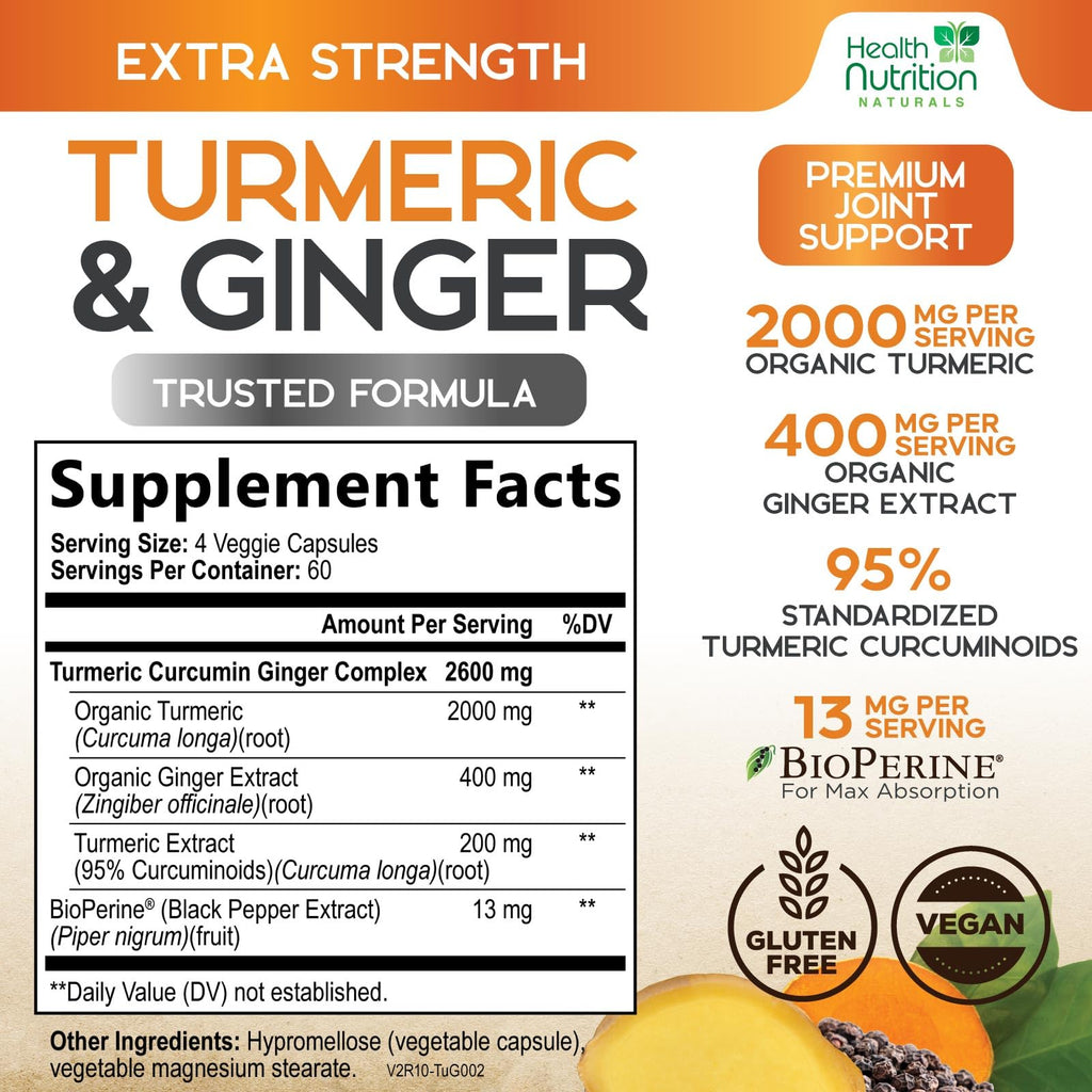 Health Nutrition Naturals Turmeric Curcumin Supplement - 95%