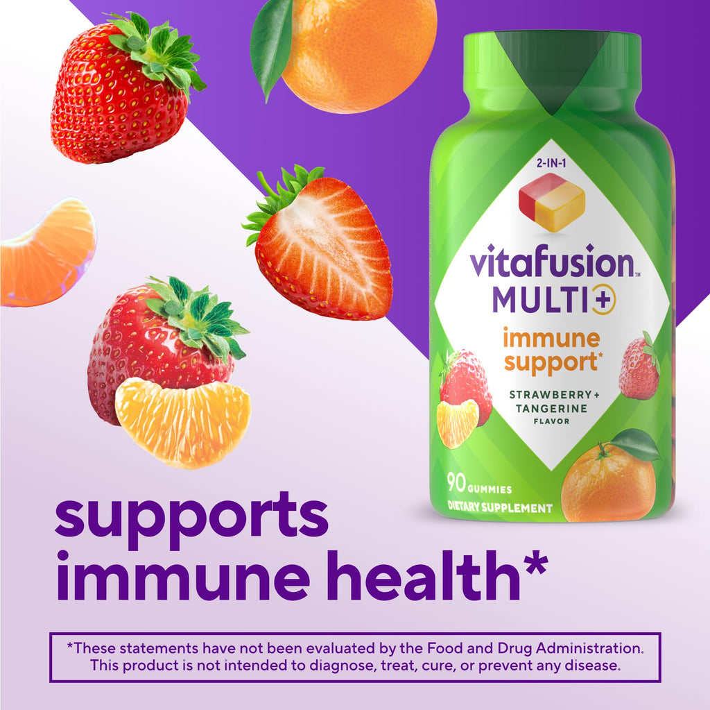 Vitafusion Multivitamin Gummies + Immune Support - 90 Gummies - image 6