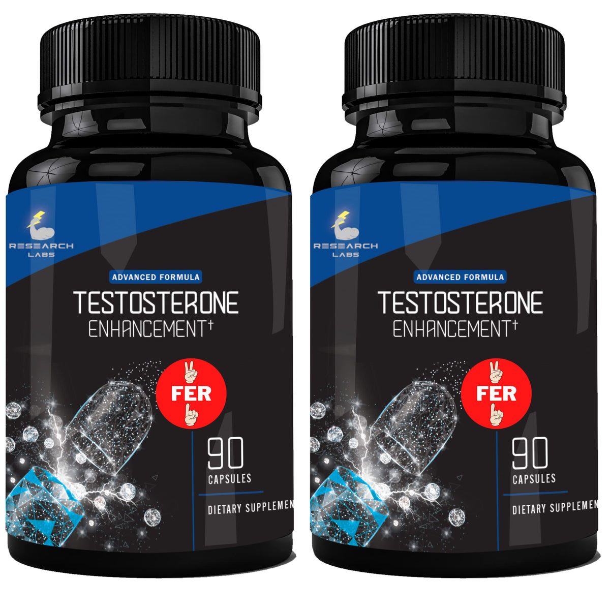 Research Labs Testosterone Booster with Tribulus & Tongkat Ali - 180 Capsules