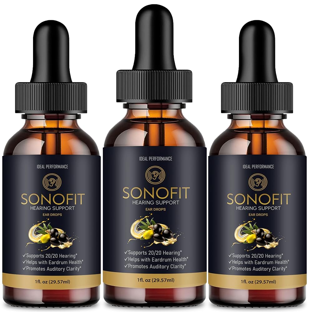 IDEAL PERFORMANCE Sonofit Hearing Support Drops - 6 Fl Oz (Pack of 3)