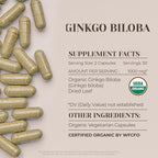 Garden Organics Ginkgo Biloba USDA Organic Capsules
