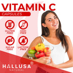 Hallusa Natural Vitamin C 1000mg Immune & Antioxidant Support - 60 Capsules - image 4