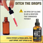 Salt Lake Supplements Liquid B12 Spray 5000 mcg Methylcobalamin - 2 Pack - image 8