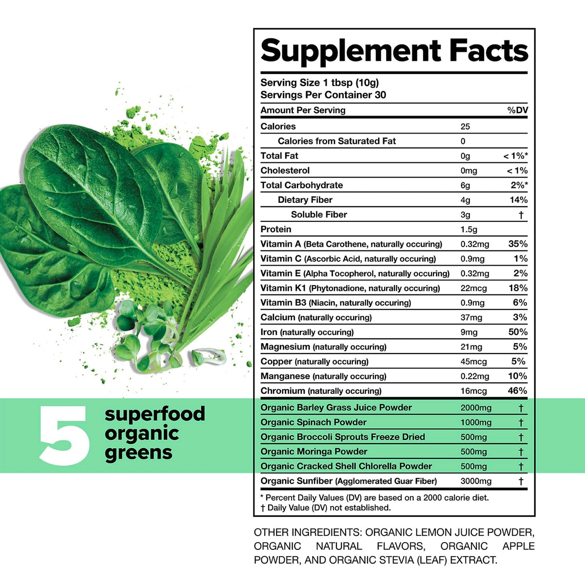 Complement Daily Greens Powder Superfood - 30 Servings - image 4