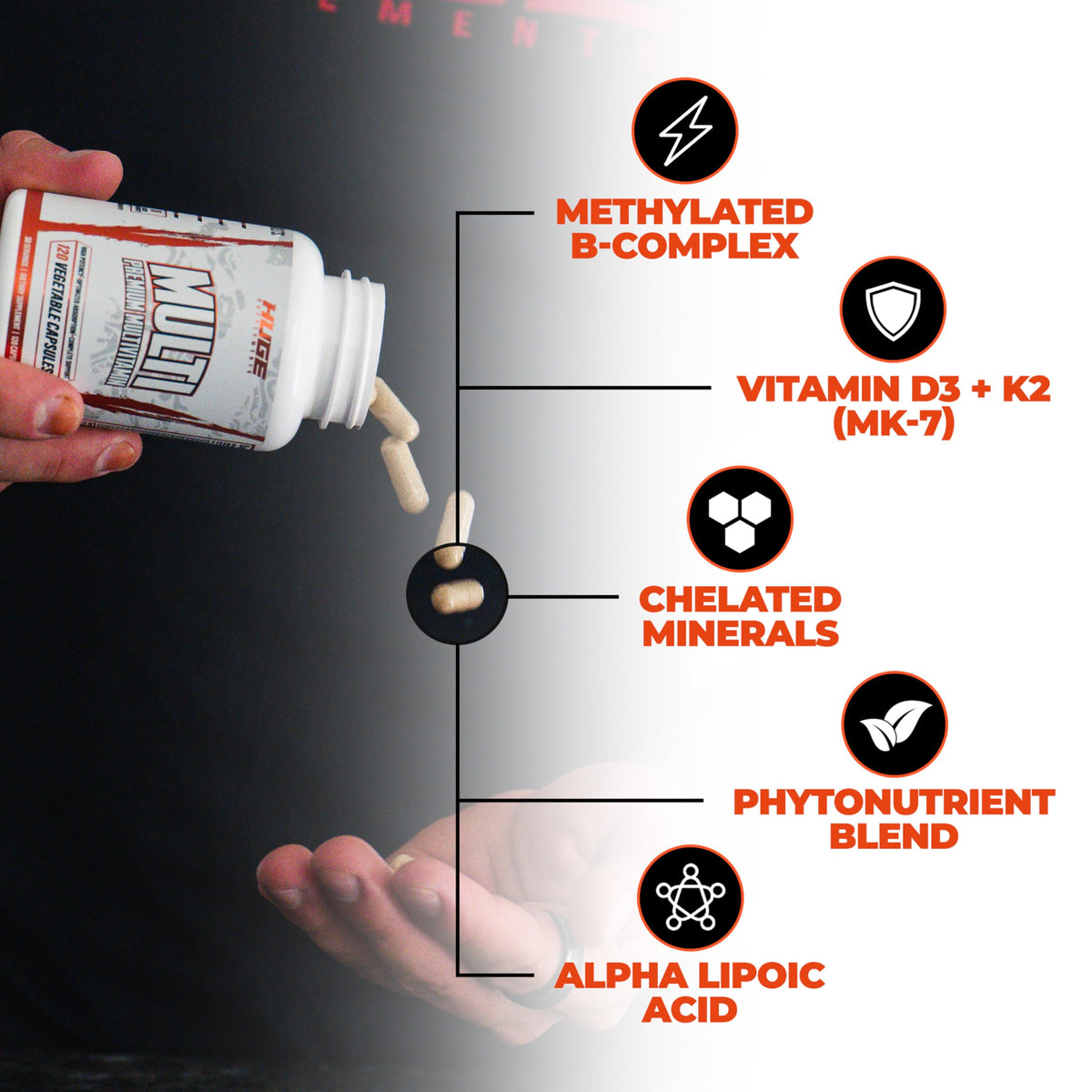 Huge Supplements Huge Multi Multivitamin for Men - 120 Capsules - image 4