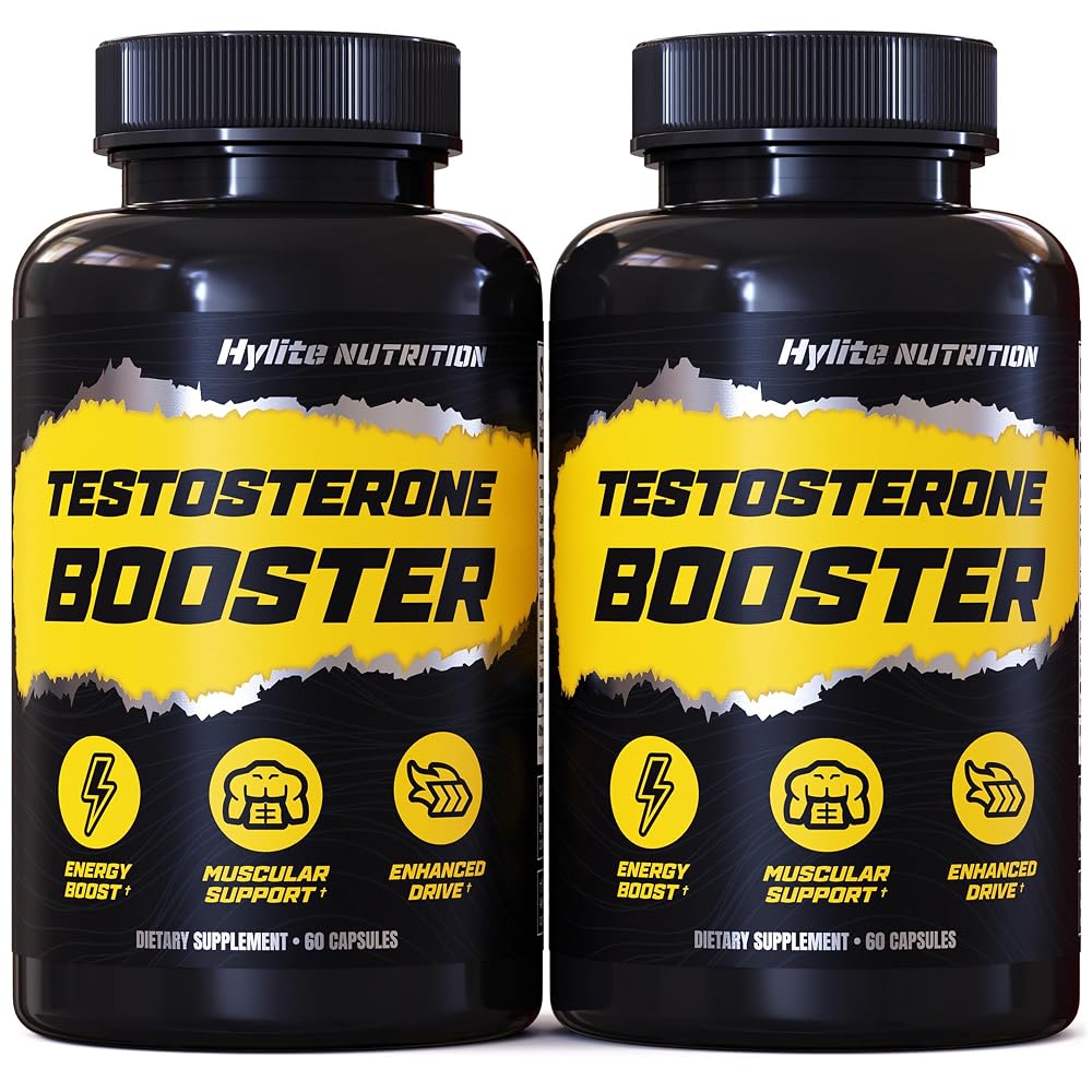 HYLITE NUTRITION Testosterone Booster for Men - 120 Capsules