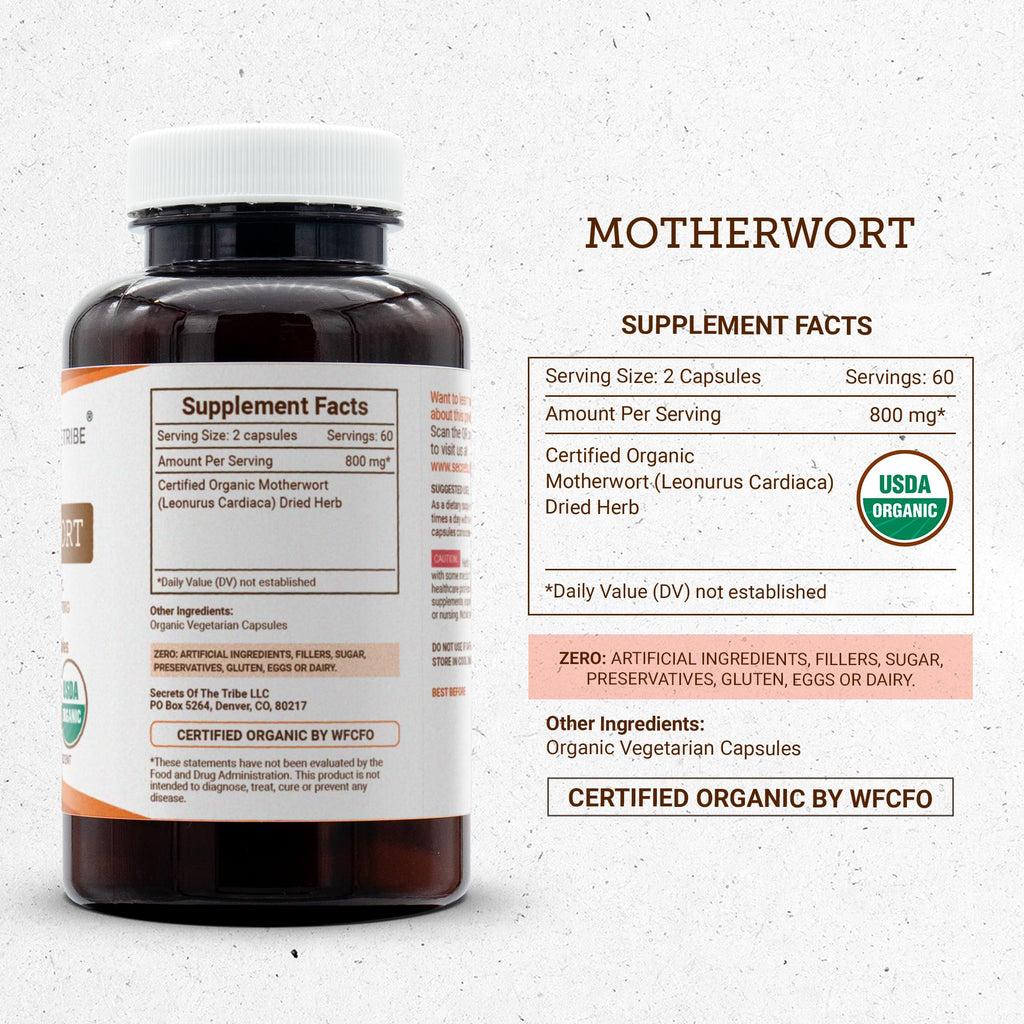 Secrets of the Tribe Motherwort 60/120 Capsules