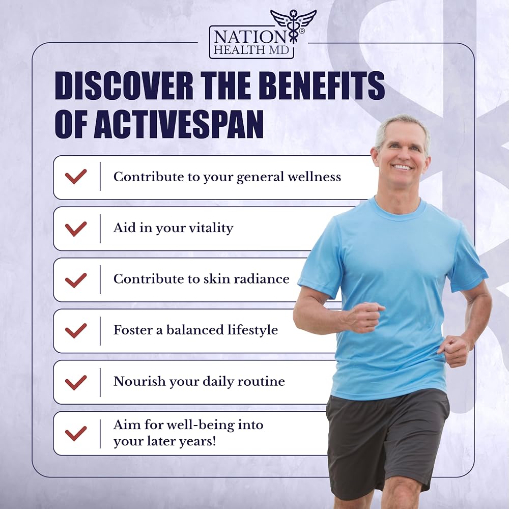 NATION HEALTH MD ActiveSpan Longevity Supplement - 60 Capsules - image 3