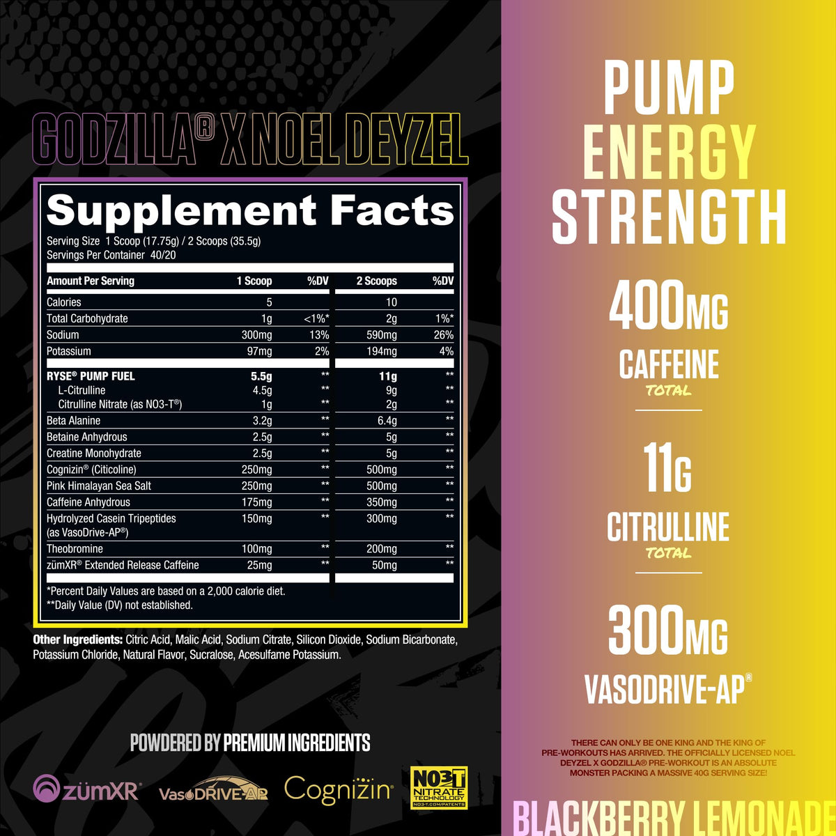 Ryse Godzilla Pre Workout Powder