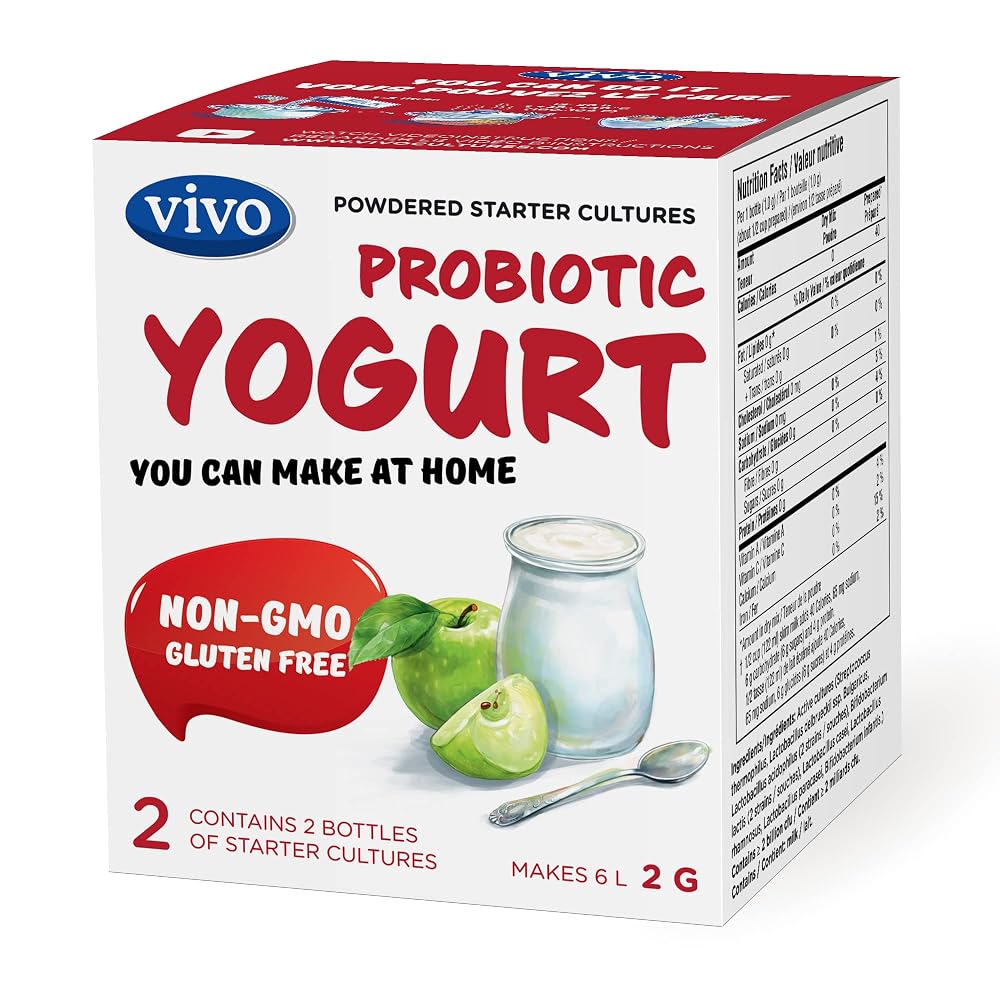VIVO Probiotic Yogurt Starter Natural - 5 Boxes (10 Bottles)