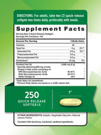 Nature's Truth Fish Oil 2000 mg Omega-3 - 250 Softgels - image 2