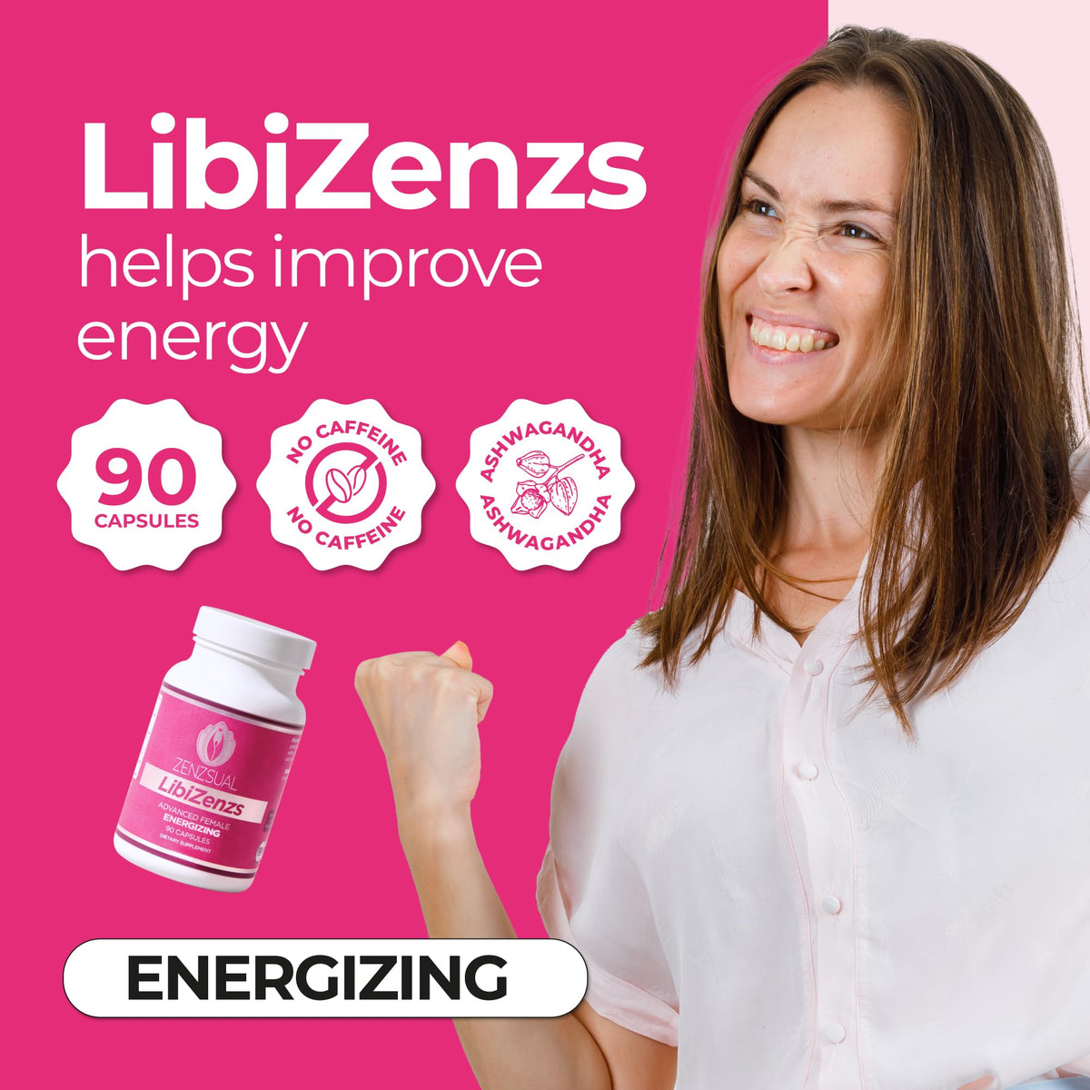 ZENZSUAL Libizenzs Plant-Based Energy Support for Women - 90 Capsules - image 3