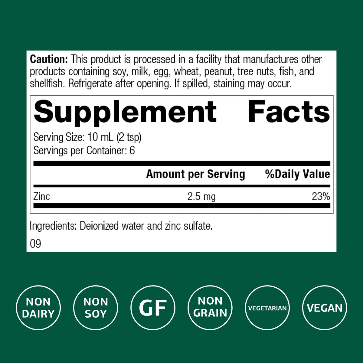 Standard Process Zinc Test Supplement - 2 fl oz - image 2