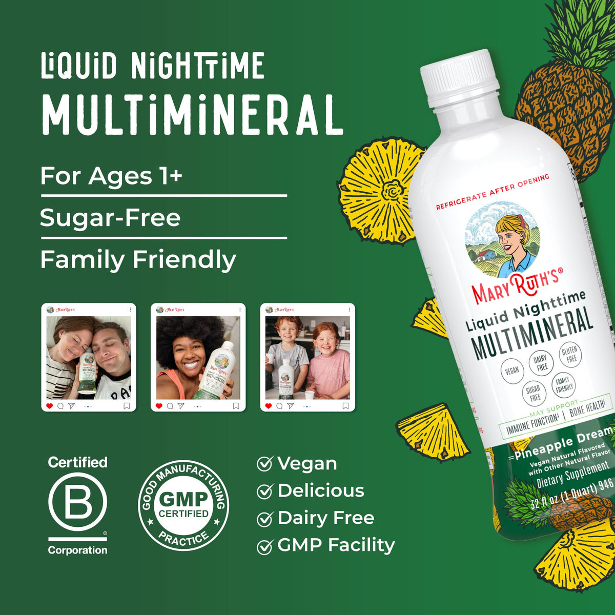 MARYRUTH'S Liquid Nighttime Multimineral