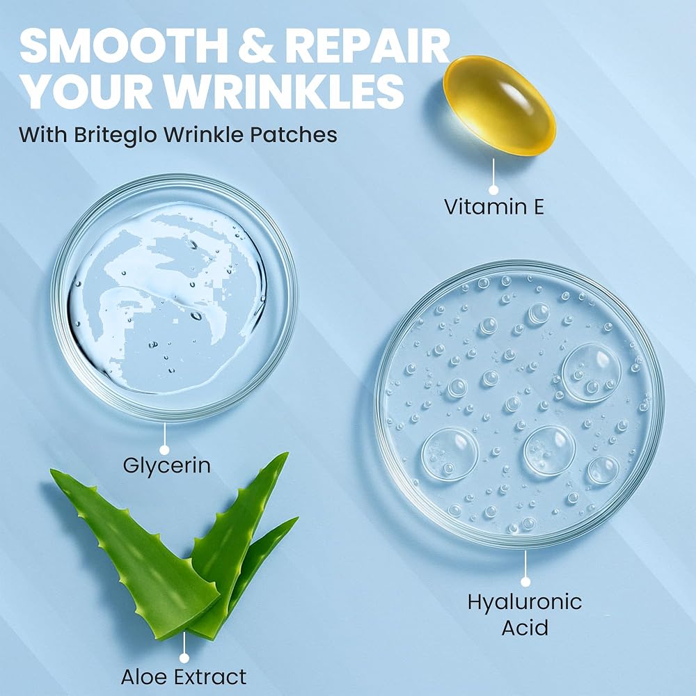 Briteglo Forehead Wrinkle Patches with Collagen & Hyaluronic Acid - 14 Patches - image 5