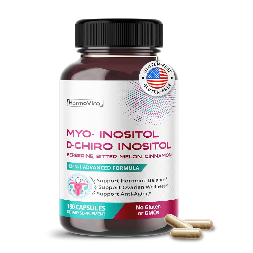 HarmoVira Myo-Inositol 12-in-1 Complex for Women's Wellness - 180 Capsules