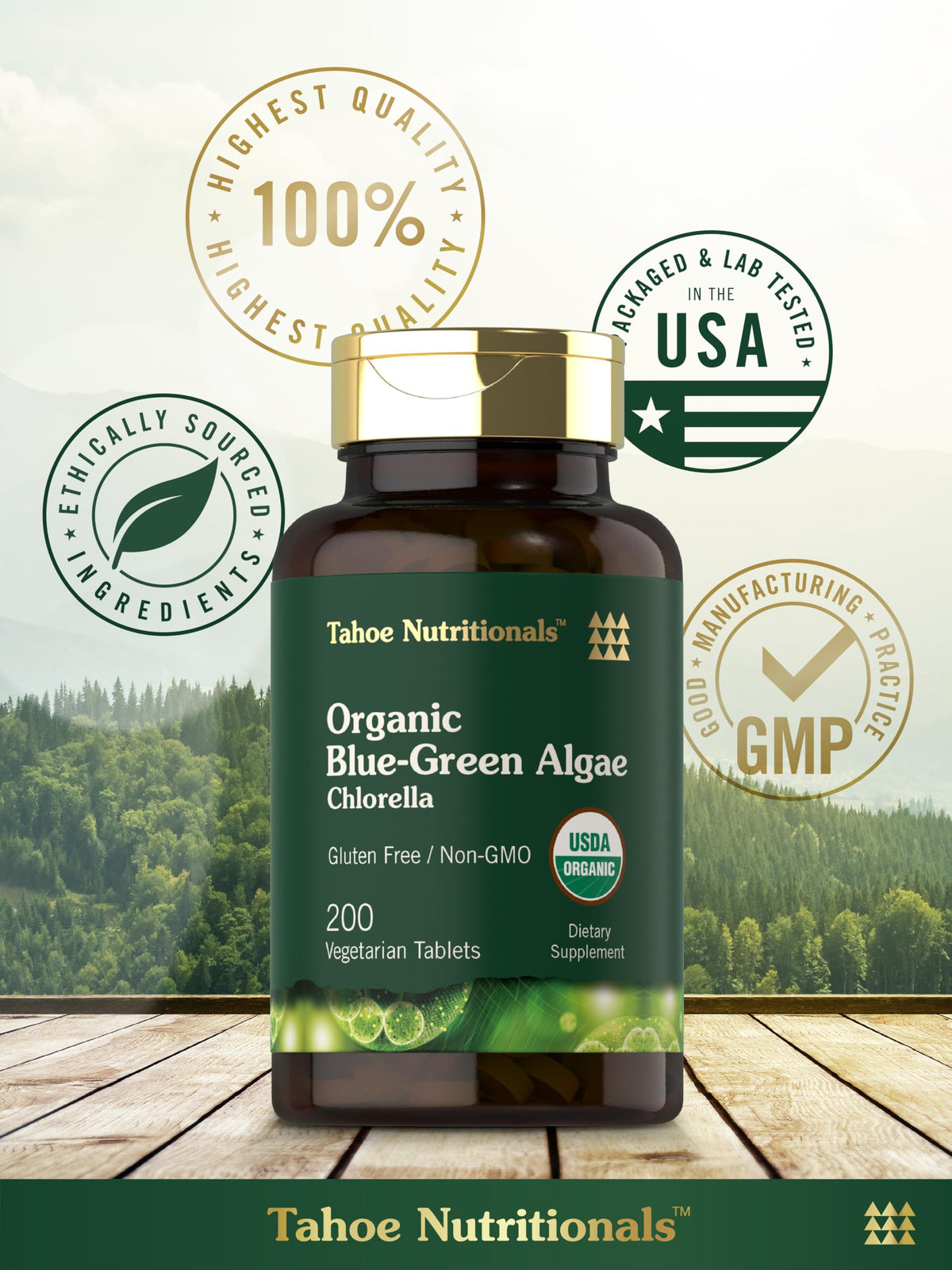 Carlyle Chlorella Organic Blue Green Algae Tablets - 200 Count - image 6