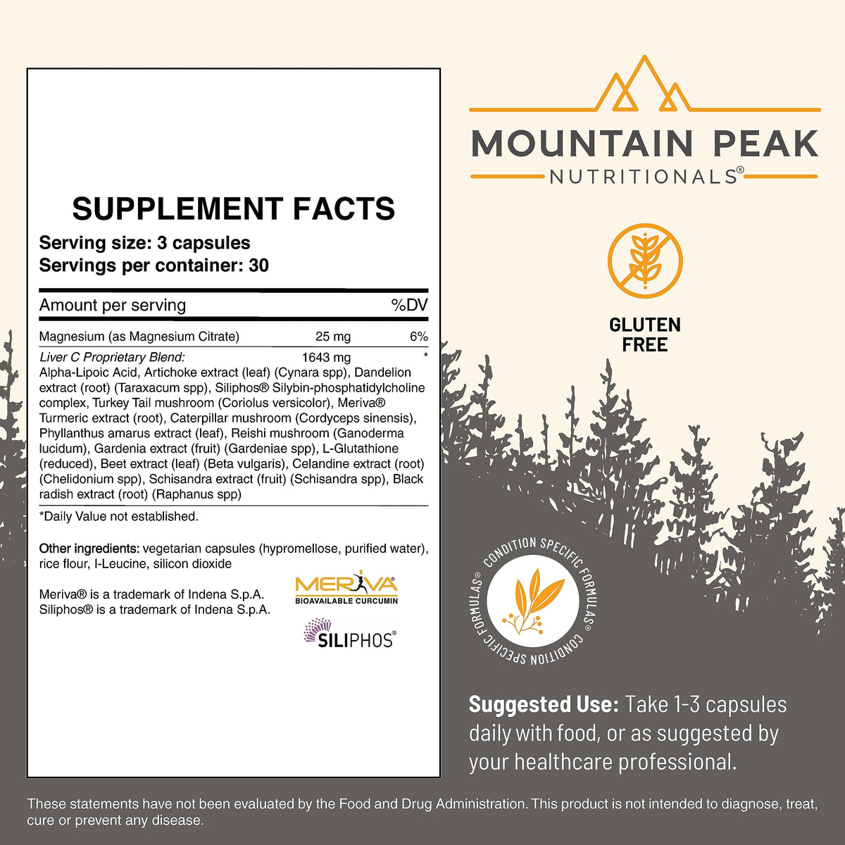 Mountain Peak Nutritionals Liver C Milk Thistle Turmeric - 90 Capsules - image 4