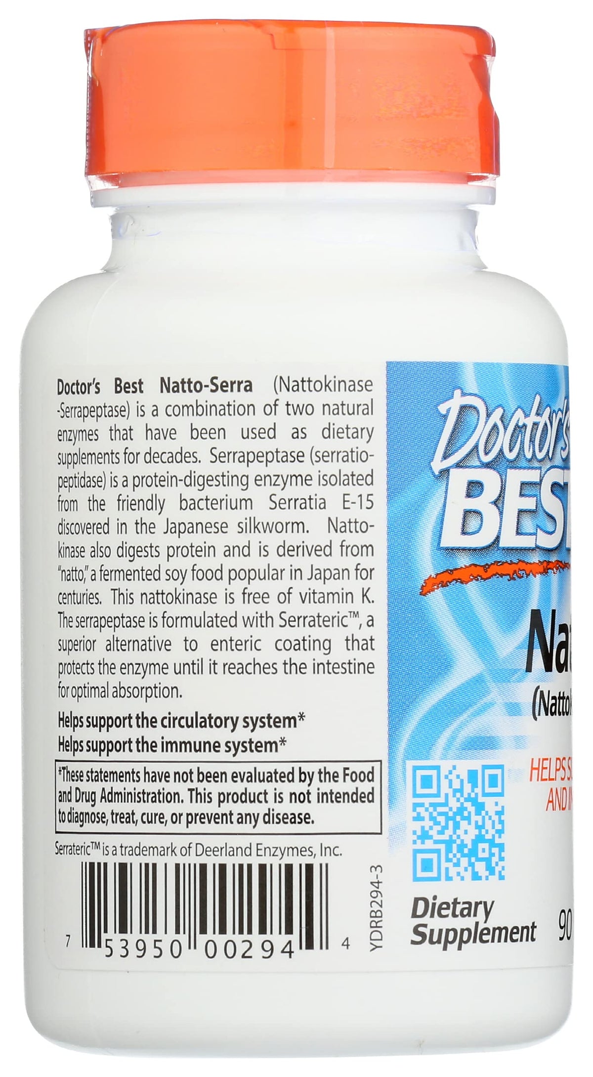 Doctor's Best Natto-Serra Enzyme - 90 Vegetarian Capsules - image 4