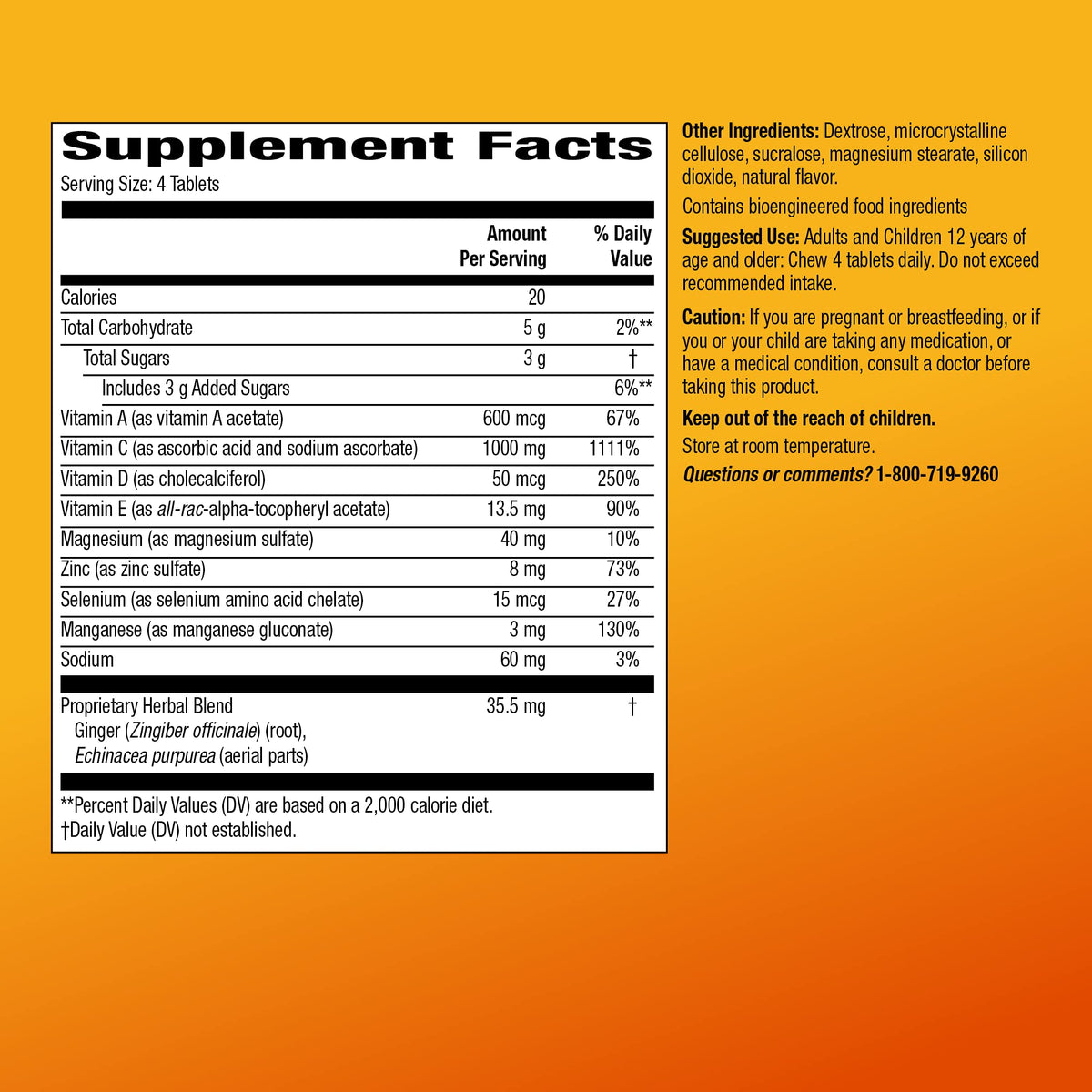Amazon Basic Care Immune Support Chewable Tablets Citrus - 116 Count - image 5