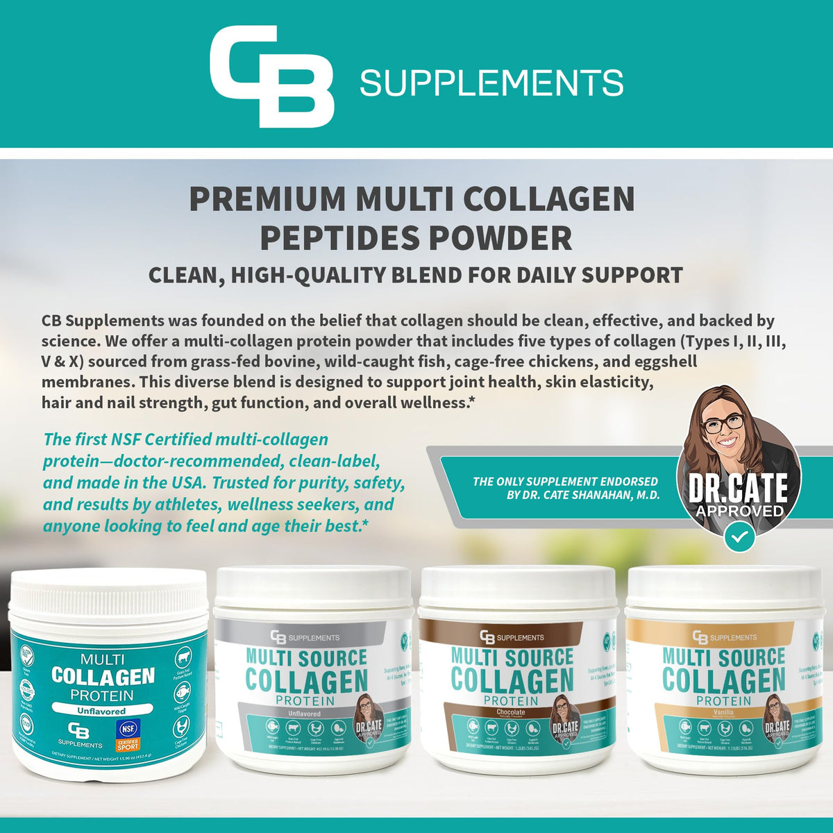 CB Supplements Multi Collagen Protein Powder - 58 Servings - image 6