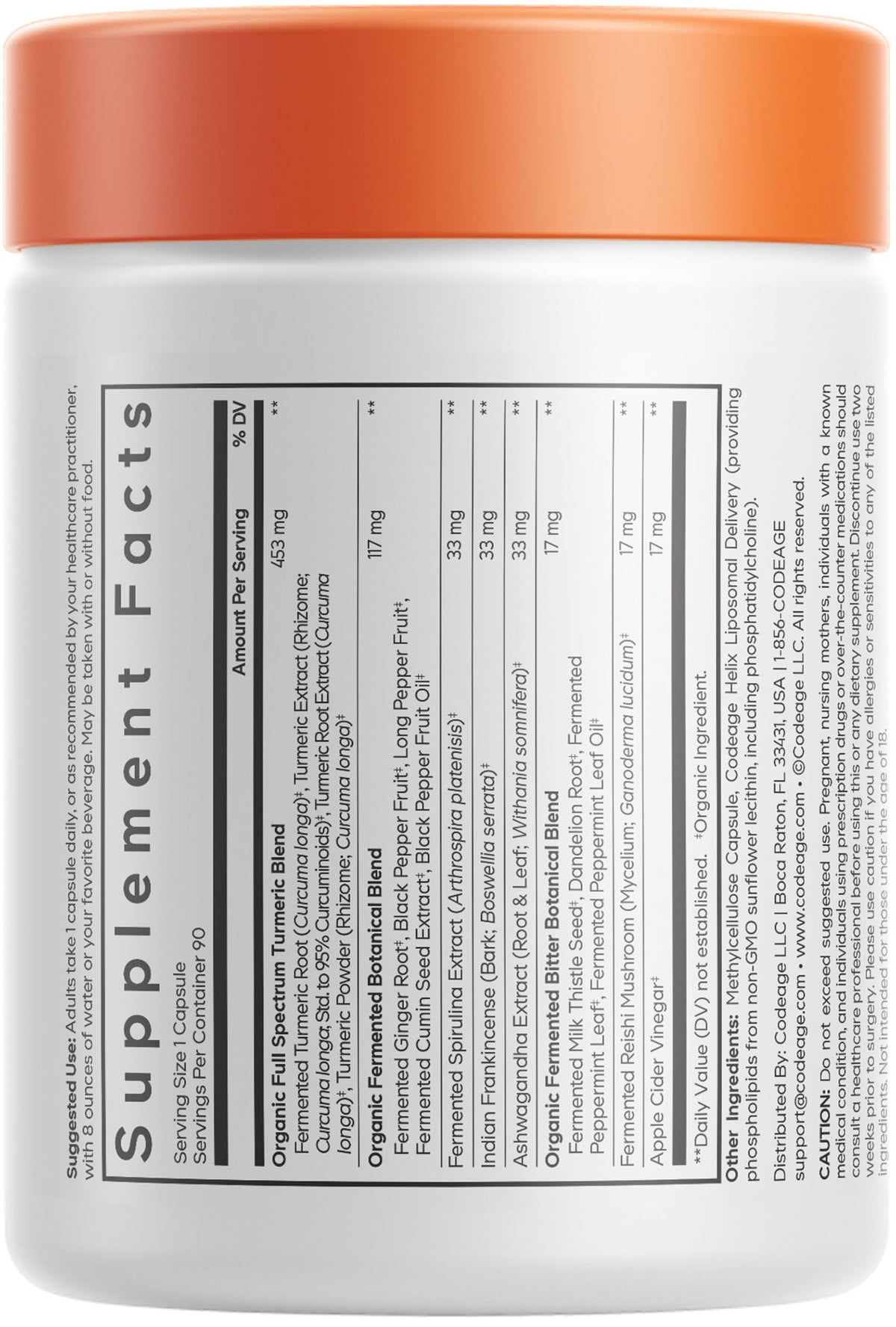Codeage Liposomal Turmeric Supplement with Ashwagandha - 90 Capsules - image 2