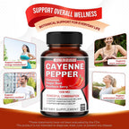 AUMETO Cayenne Pepper 1530mg with Cinnamon & Ginger - 180 Capsules - image 3