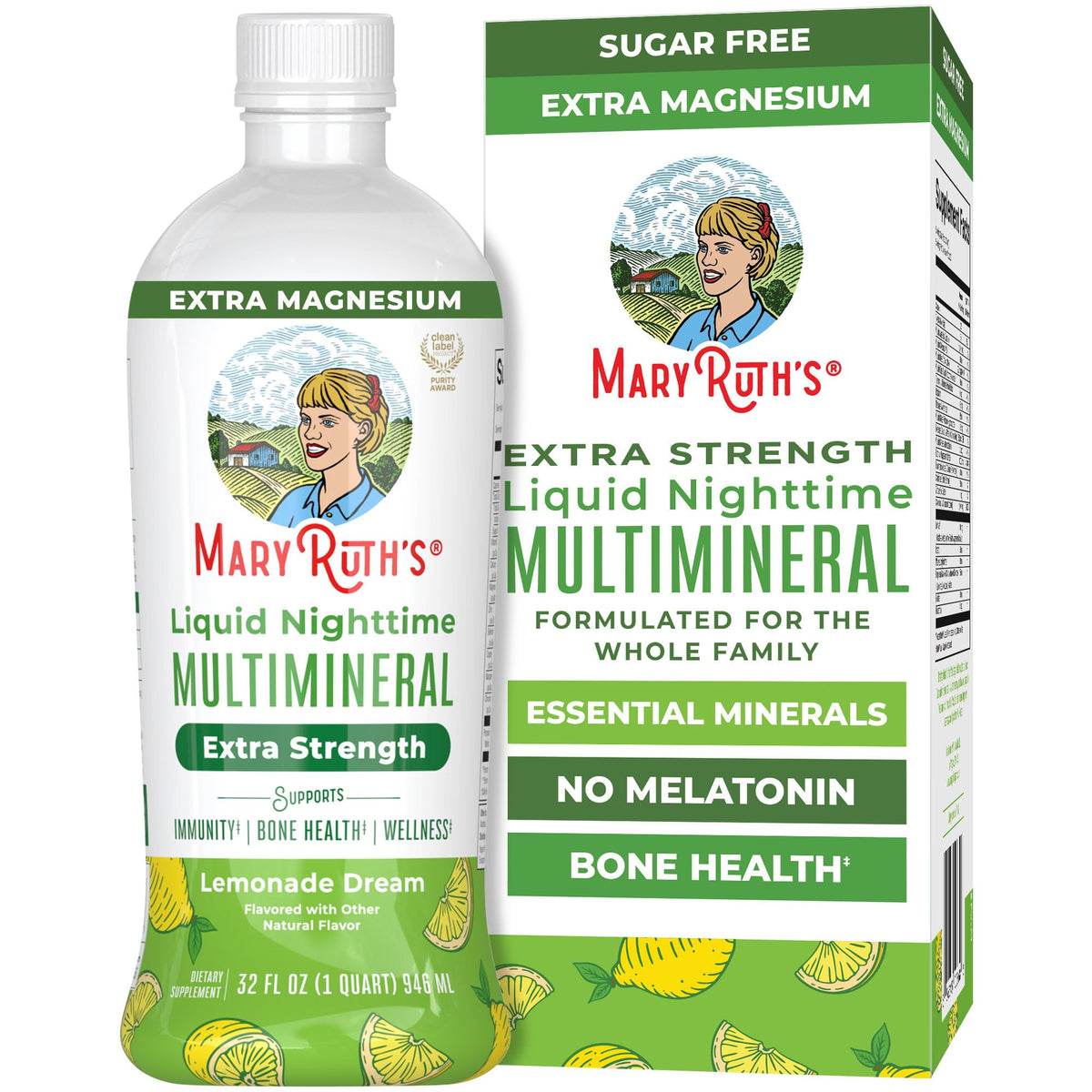 MaryRuth's Extra Strength Liquid Nighttime Multimineral - 32 fl oz