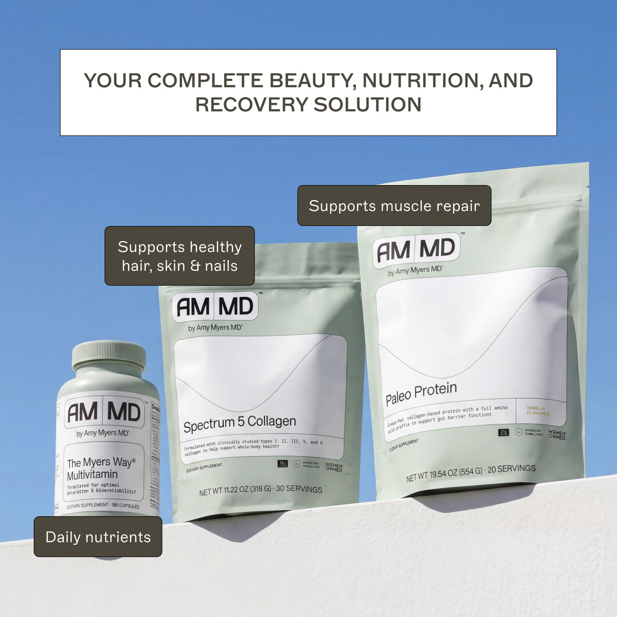 Amy Myers MD Spectrum 5 Collagen Peptides Powder - 30 Servings - image 7