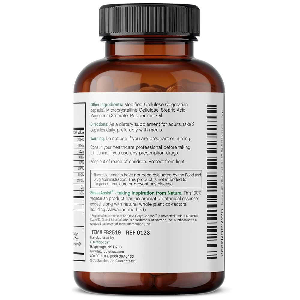 Futurebiotics StressAssist L-Theanine Ashwagandha Stress Complex - image 6