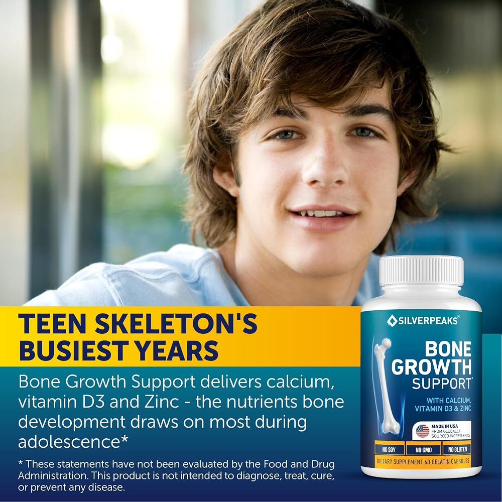 SILVERPEAKS Bone & Natural Growth Support for Kids - 60 Capsules - image 2