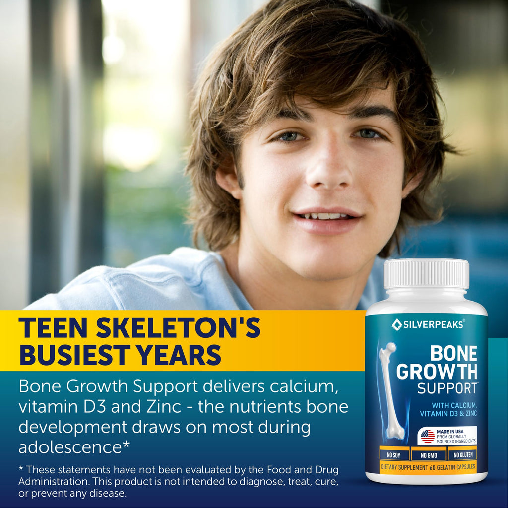 SILVERPEAKS Bone & Natural Growth Support for Kids - 60 Capsules - image 2