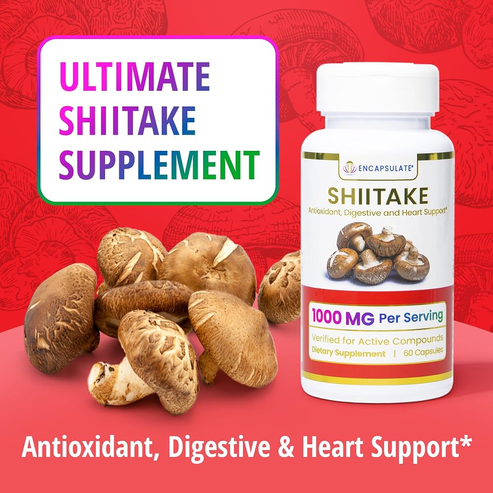 ENCAPSULATE Shiitake Mushroom 8:1 Extract - 60 Vegan Capsules - image 4