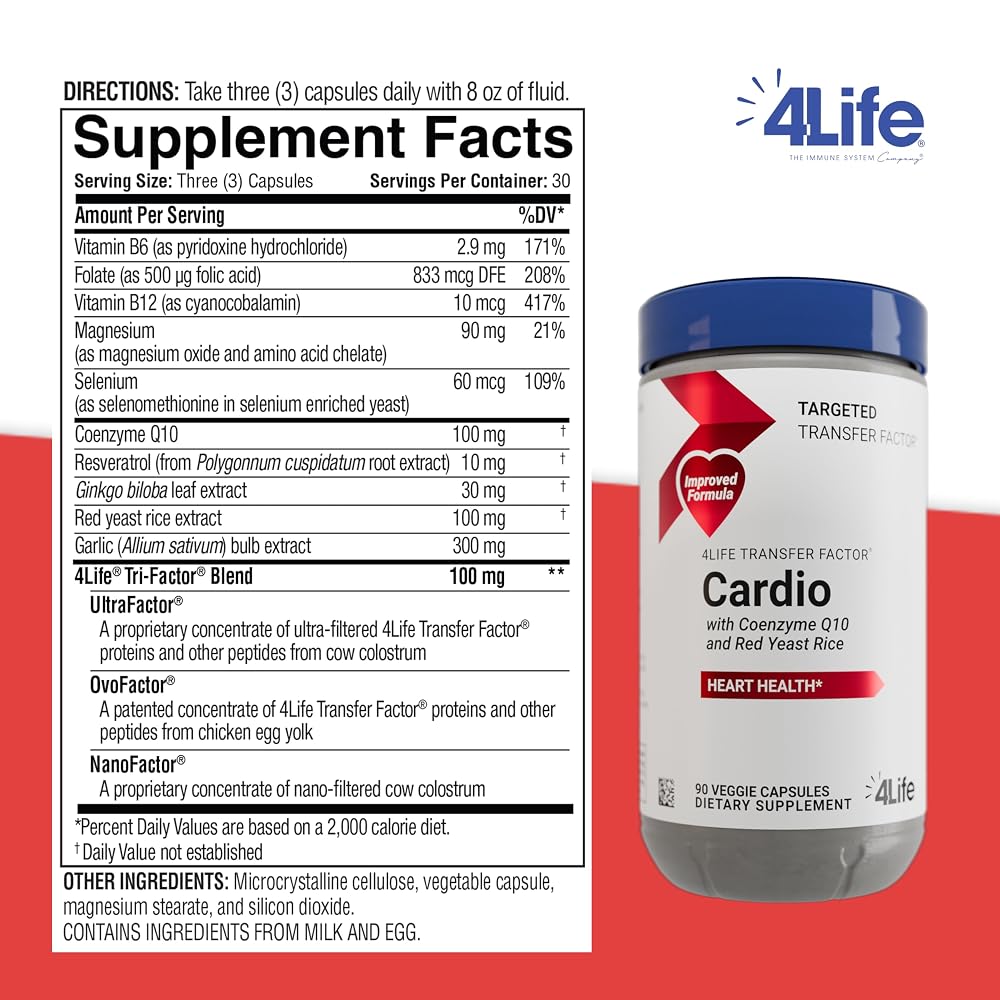4Life Transfer Factor Cardio Heart & Cholesterol Coenzyme Q10 - image 2