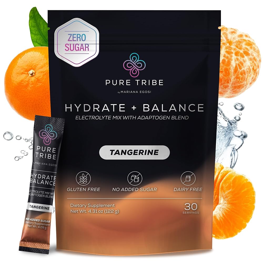 PURE TRIBE Instant Hydration Electrolytes Powder Packets