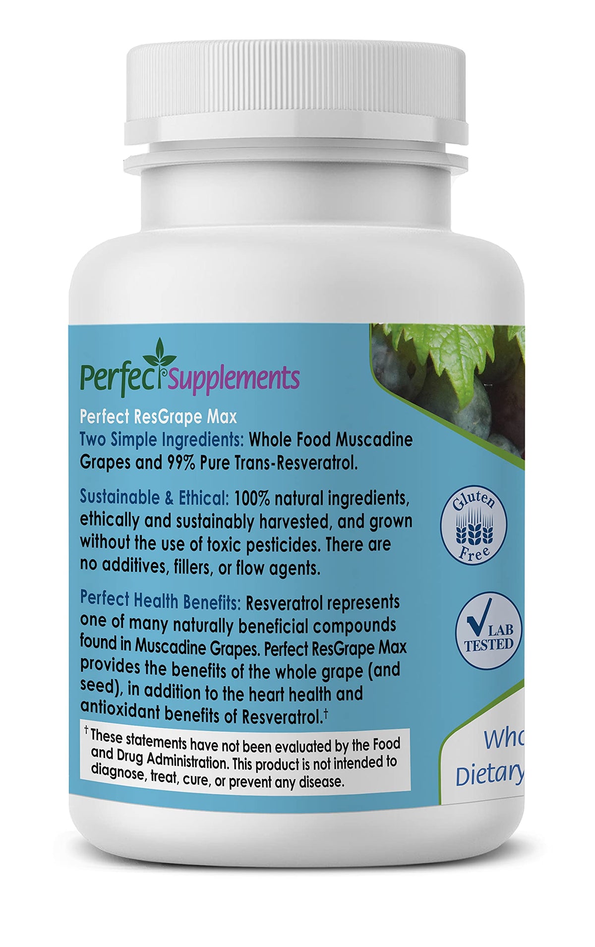 Perfect Supplements ResGrape Resveratrol MAX - 60 Capsules - image 3