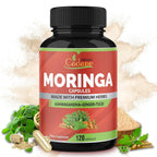 Organic Cadane Moringa Powder Capsules with Ashwagandha - 120 Capsules